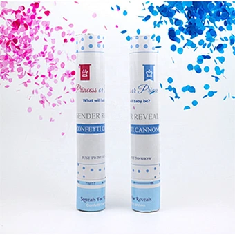 Wholesale Handheld Fireworks Paper Gender Reveal Confetti Cannon Confetti Popper Cannon for Wedding Christmas