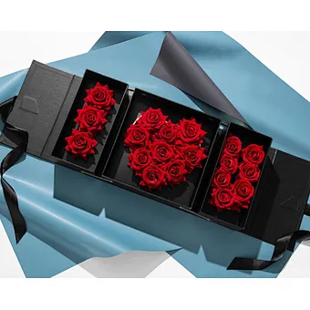 I Love You Gift Box Romantic Custom Eternal Life Flower Packing Rose Soap Package Heart Shape Luxury Valentine Day Paper Wedding
