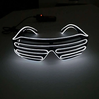 LED Shutter Glasses with Luminous Display for Christmas Party Transparent Showcase Window and Light-Up Feature Event Supplies