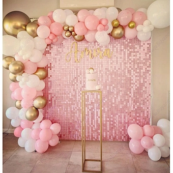 Panel Backdrop Sequin Lentejuelas Premium Gold Navy Blue Iridescent Shimmering Wind Flapping Wedding Decoration 4d Shimmer Wall