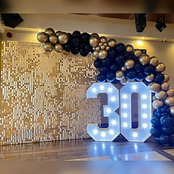 Panel Backdrop Sequin Lentejuelas Premium Gold Navy Blue Iridescent Shimmering Wind Flapping Wedding Decoration 4d Shimmer Wall