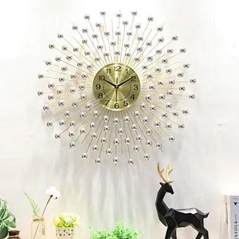 Light Luxury Wall Clock Living Room Fashion Mute Clock Restaurant Modern Upscale Decorative Clock Hanging Wall