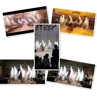 Remote Control Stage Show Cold Fountain New Product Big Circle 360 Degree Rotate Pyro Indoor Wedding Firing System Firework