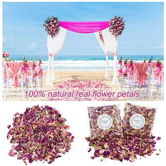 Eloman Dried Flower Petal Pop Party Decoration Biodegradable Floral Bridal Shower Birthday 100% Natural Wedding Rose Confetti