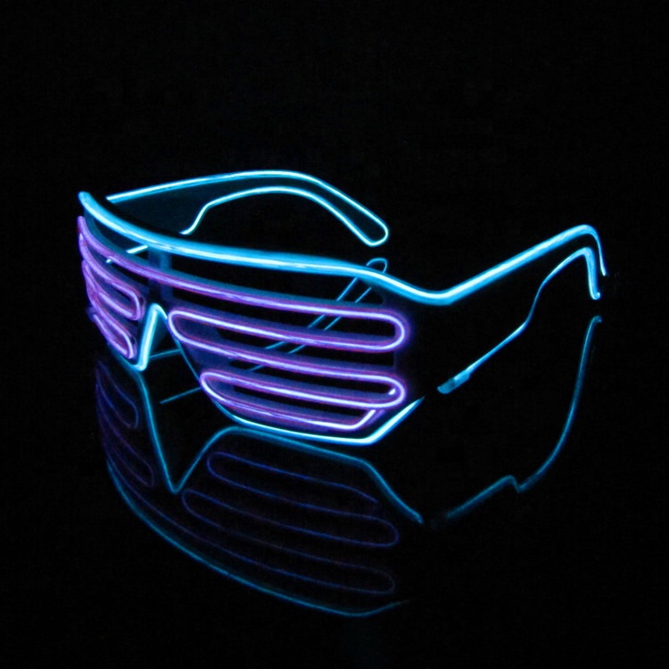 LED Shutter Glasses with Luminous Display for Christmas Party Transparent Showcase Window and Light-Up Feature Event Supplies