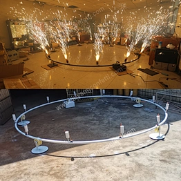 Cold Sparkler for Indoor Stages Modern 360 Degree Rotate Firing System Big Circle Ride Wedding Firework Fountain New Celebration
