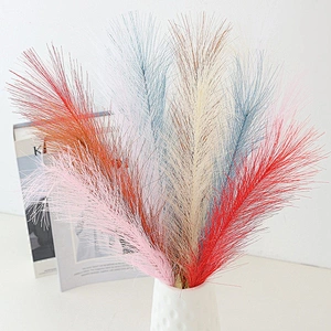 Artificial Decor Dried Faux Bouquet Natural Wall Pink White Small Large  Hot Feather Wedding Flowers Pampas Grass