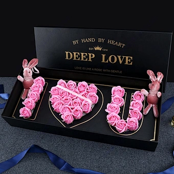 Mother's Day Soap Flower Valentines Day Roses Gifts Present Artificial Soap Flowers Box Gift Valentine Soap Flower