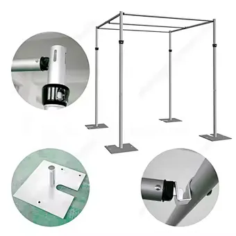 Adjustable Wedding Tube and Drapery Column Backdrop Stand