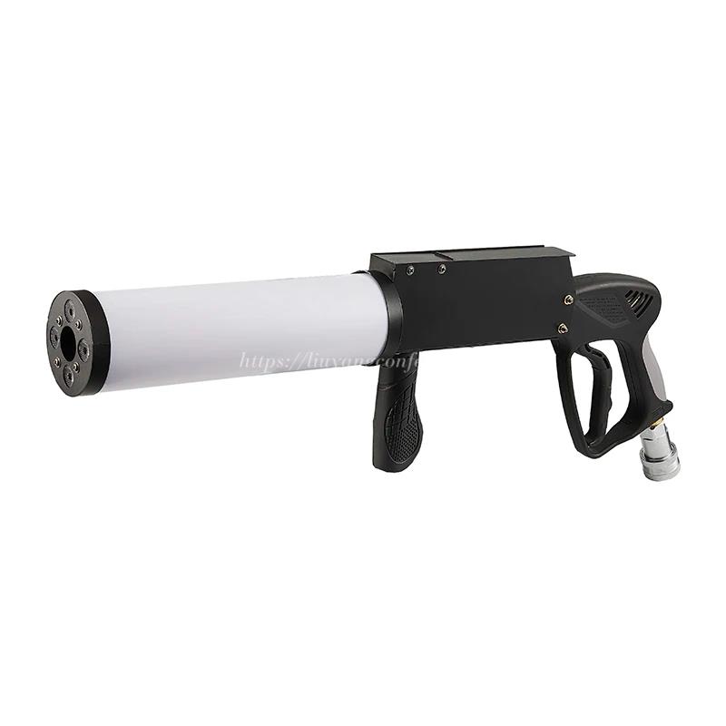 RGB LED Smoke Fog Gun Metal Novelties for Stage Party Wedding Concert DJ Bar Disco Event CO2 Jet RGB LED Jet Machine