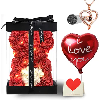 Premium Wholesale Foam/PE Rose Bear for Mother's Day and Christmas Gifts Popular Valentines Day Present