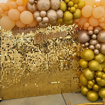 Back 7x7 Shinning Backdrop 8x8 Silver Active Glitter Shimmering Air Baby Pink Curtains 3d Iridescent Shimmer Disc Sequin Wall