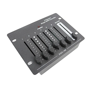 Mini 6-Channel DMX512 Controller for LED Par & DJ Lights Simple  Console with DC9V Adapter  for Party Supplies