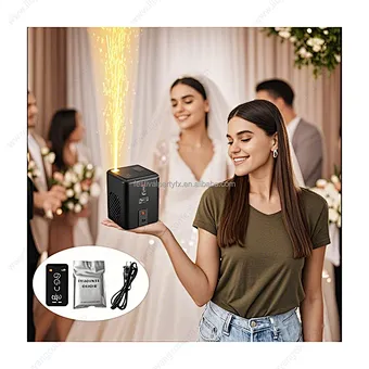 2025 New 350W Mini Spark Machine Indoor/Outdoor Stage Lighting Equipment for Wedding Parties Clubs DJ Shows Cold Fireworks