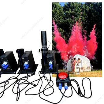 Magic Pink & Blue Electric Powder Cannon for Backyard Gender Reveal Color Burst Machine Baby Shower Party Decoration