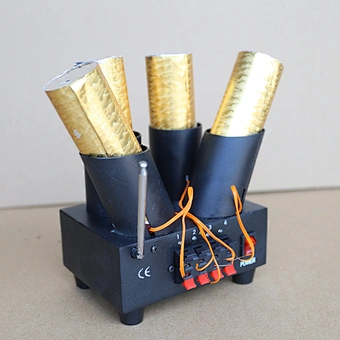 2 Shots Fan + 2shots Straight Cold Pyro Remote Control Firing Systems.
