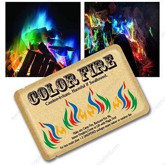 Colorful Flame Magician Pyrotechnic Trick Glowing Prop Bonfire Fireplace Patio Toy Party Supplies Color Art Mystical Magic Fire