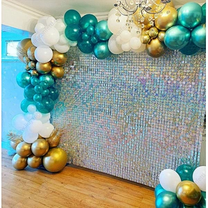 Black 4d Premium Clear Back Navy Blue Gold Mirror K01313 Stunning Sparking Iridescent Panel Sequin Shimmer Wall Backdrop