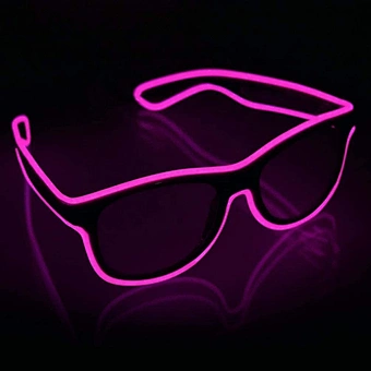 Neon Rave Glow Costumes Kids Adults Halloween Favors Edm Dark Custom Logo Flashing Led El Glasses Light up Sunglasses for Party