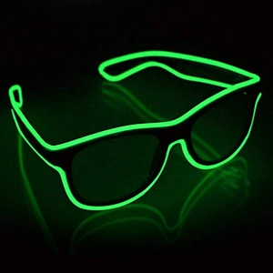 Neon Rave Glow Costumes Kids Adults Halloween Favors Edm Dark Custom Logo Flashing Led El Glasses Light up Sunglasses for Party