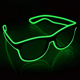 Neon Rave Glow Costumes Kids Adults Halloween Favors Edm Dark Custom Logo Flashing Led El Glasses Light up Sunglasses for Party