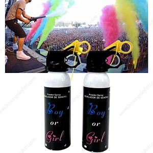 Baby Shower  Boy Girl Gender Reveal Cornmeal Spray Holi Powder Blaster Confetti Cannon Powder Smoke Color Spray Gun Fireworks