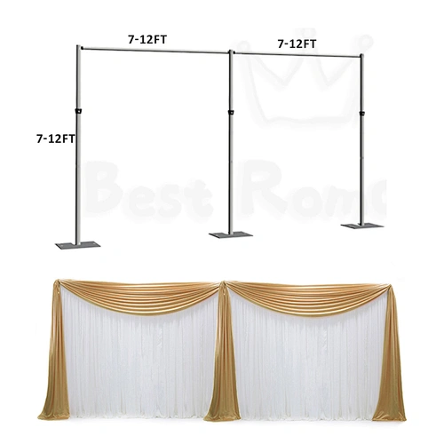 Adjustable Wedding Tube and Drapery Column Backdrop Stand