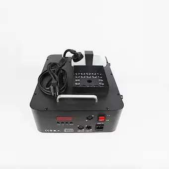 1500W High Capacity Vertical Fog Machine Wireless Remote Control DMX Fog Machine for Stage Party 24pcs RGB LEDs