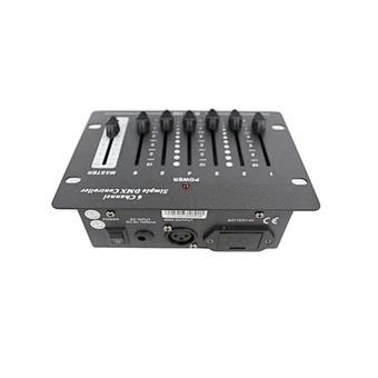 Mini 6-Channel DMX512 Controller for LED Par & DJ Lights Simple  Console with DC9V Adapter  for Party Supplies