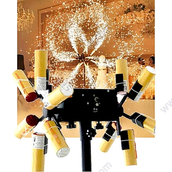 Cold Pyro Wedding Decor Wheel Remote Control Rotating Indoor Pyrotechnic Stage Fountain Machine Firework Firing System