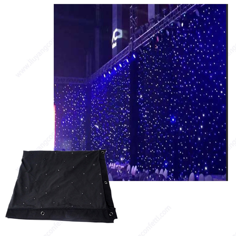 Blue White Rgb Home Party Ceiling Backdrop Cloth Light Led Star Curtain for Wedding Stage Concert Disco DJ Ktv Decoration