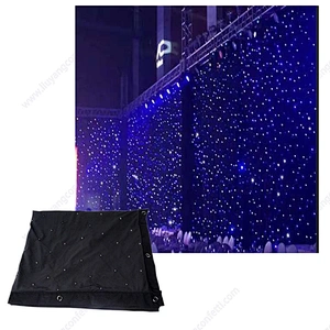 Blue White Rgb Home Party Ceiling Backdrop Cloth Light Led Star Curtain for Wedding Stage Concert Disco DJ Ktv Decoration