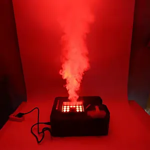 1500W High Capacity Vertical Fog Machine Wireless Remote Control DMX Fog Machine for Stage Party 24pcs RGB LEDs