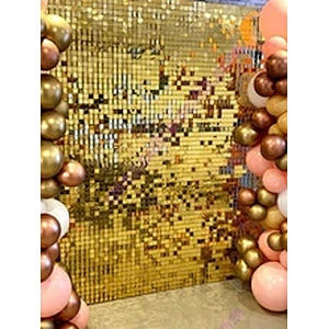 Backdrop Decorative Wedding Event Sequin Background Party Outdoor Gold Round Square 4d Panel Decorations Shiny Shimmer Wall