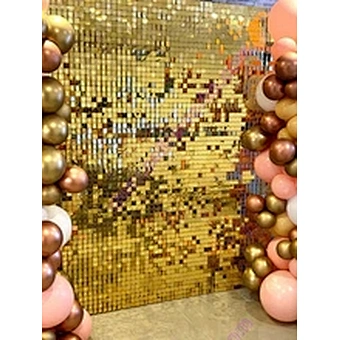 Backdrop Decorative Wedding Event Sequin Background Party Outdoor Gold Round Square 4d Panel Decorations Shiny Shimmer Wall