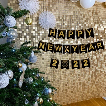 Best Square Glitter Bling Sequin Background Panel Sequin Shimmer Wall Backdrop Panels for Home Decorations