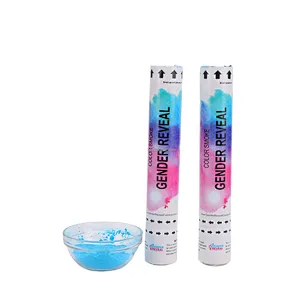 Free Factory Design Baby Shower & Wedding Event Party Popper & Spray Gender Reveal Powder Confetti Cannon for Boy or Girl