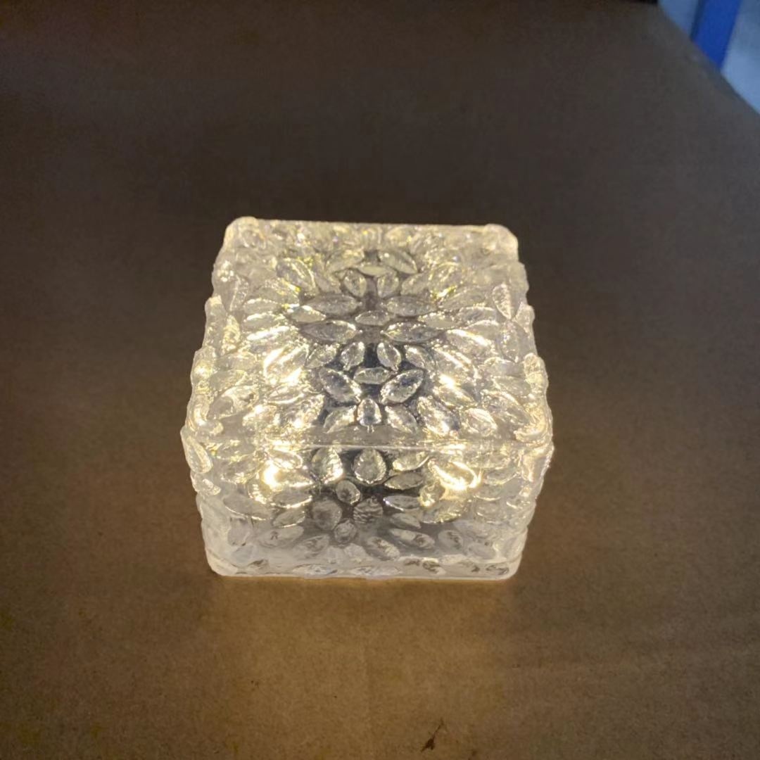 Solar Paver Set Lights Belgard Block Icle Outdoor Cube Led Garden Glass Rock Accent Cool White Path Brick Landscape Lighting