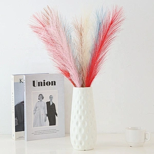 Artificial Decor Dried Faux Bouquet Natural Wall Pink White Small Large  Hot Feather Wedding Flowers Pampas Grass
