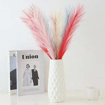 Artificial Decor Dried Faux Bouquet Natural Wall Pink White Small Large  Hot Feather Wedding Flowers Pampas Grass