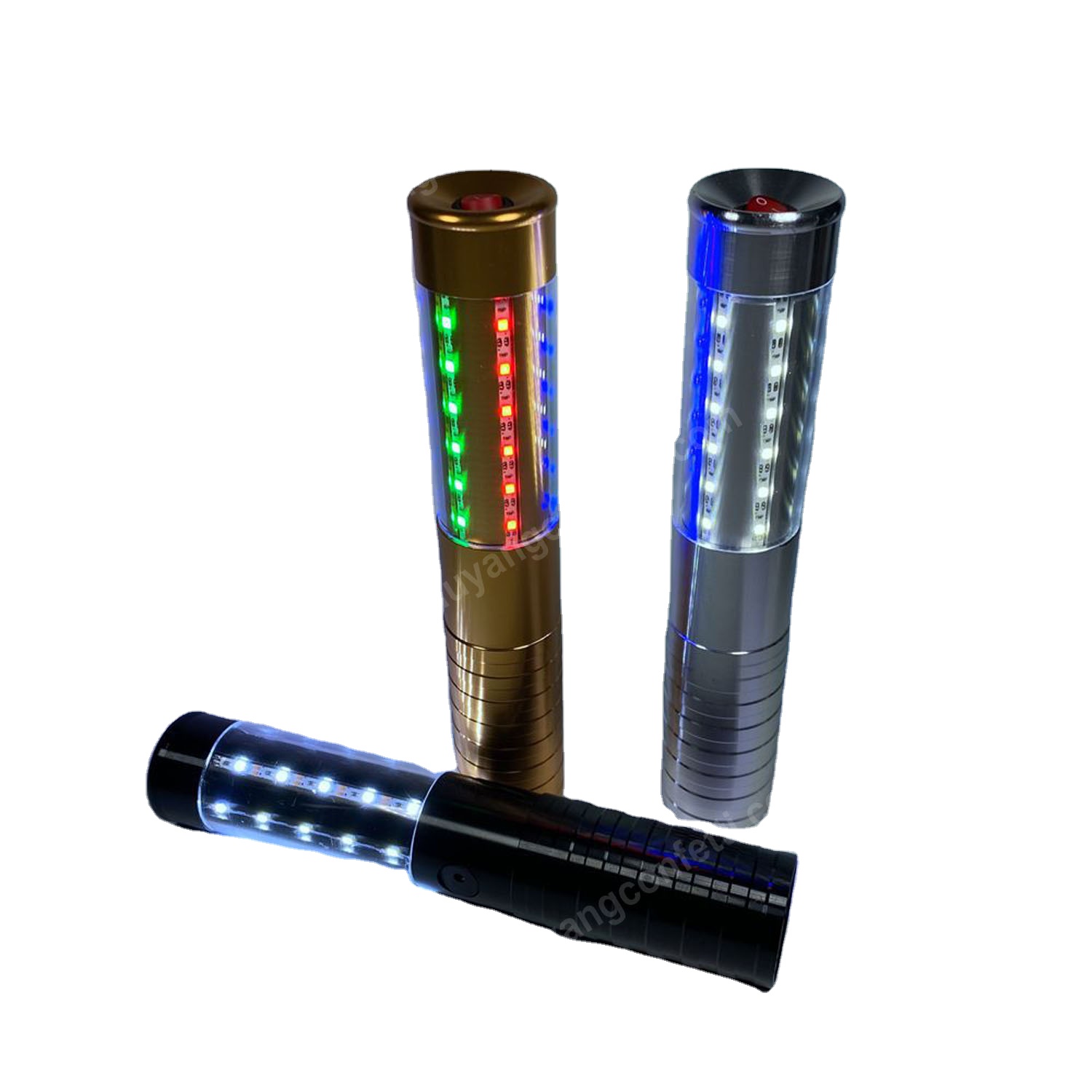 Bulk Colorful LED Glow Sticks Cheer Tube LED Lights Glow champagne Glitter Baton Stick for Disco Party Nightclub