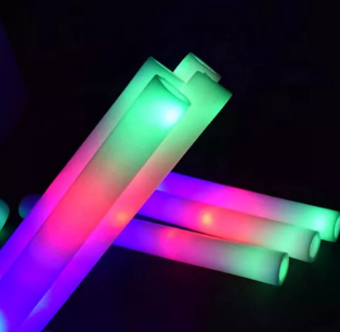 60pcs Glow Sticks Bulk Colorful Led Foam Cheer Tube Rgb in the Dark Light for Party Purple Baton up Cheering Custom Customized