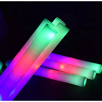 60pcs Glow Sticks Bulk Colorful Led Foam Cheer Tube Rgb in the Dark Light for Party Purple Baton up Cheering Custom Customized