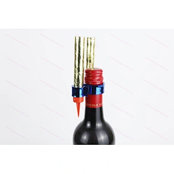 Single DOUBLE champagne BOTTLE TOP SPARKLER CLIPS Holder for Nightclub Party Candle Sparkler Fountain
