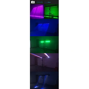 Hot 8 Eye Full Color Rotating Activated DJ Party Lights LED Music Aluminum Laser Beam Stage Light for Disco Dancing Birthday