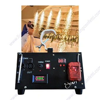 Stage Pyrotechnic Factory Electric Fire Indoor Firework Dmx 512 Fuochi D'artificio Cold Spark Fountain Wedding Sparkler Machine