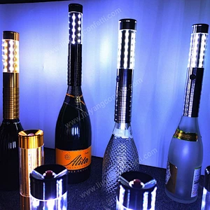 Bulk Colorful LED Glow Sticks Cheer Tube LED Lights Glow champagne Glitter Baton Stick for Disco Party Nightclub