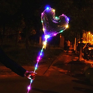 Led Valentines Day Decorations and Gift for Him or Her Heart Bobo Balloon With LED Valentine Balloons