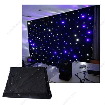 Blue White Rgb Home Party Ceiling Backdrop Cloth Light Led Star Curtain for Wedding Stage Concert Disco DJ Ktv Decoration