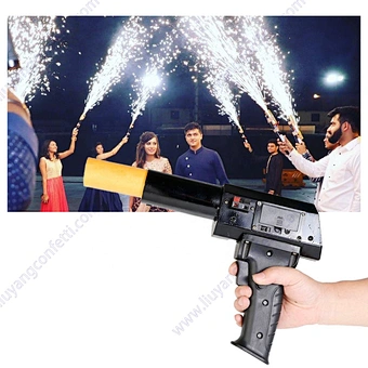Indoor Pyrotechnic Stage Fountain Fireworks Fire Gun Igniter Firing Machine Hand Held Shooter Cold Pyro for Wedding Party
